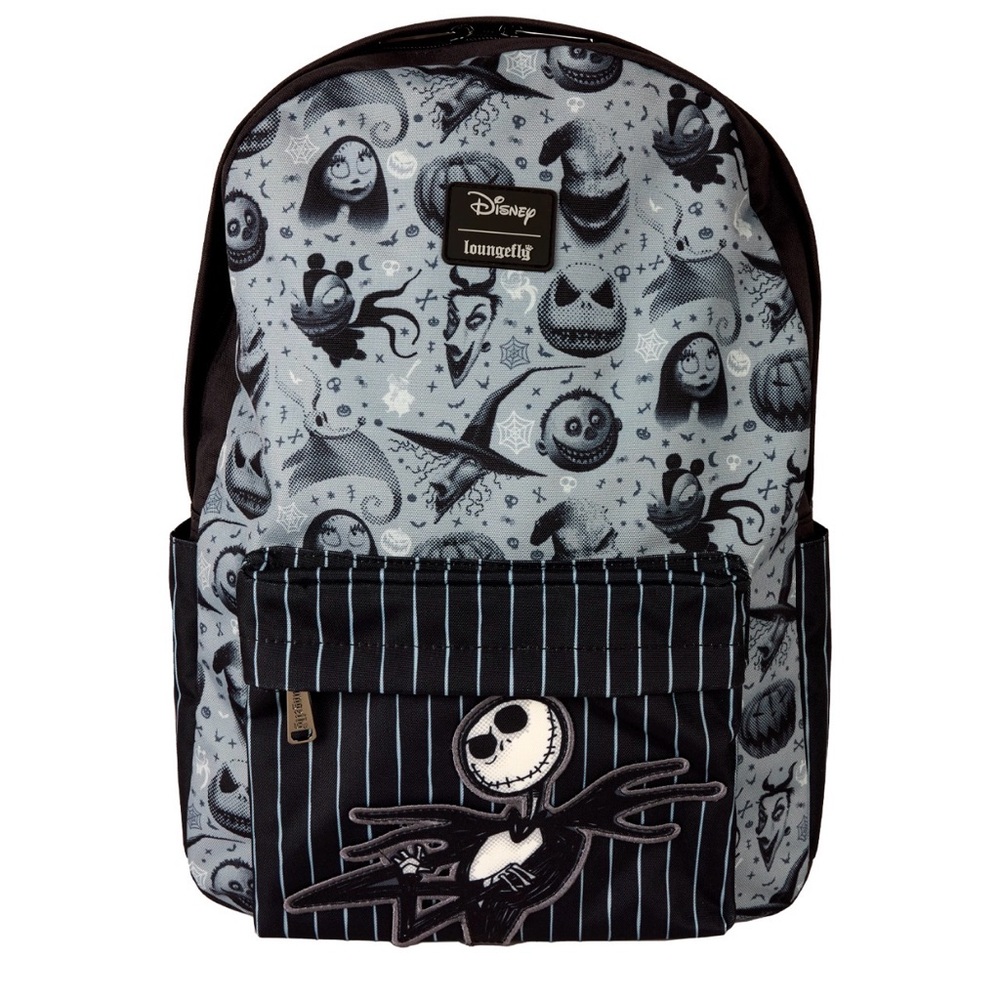NWT Loungefly Fisney The Nightmare Before Christmas Print Full-Size Backpack